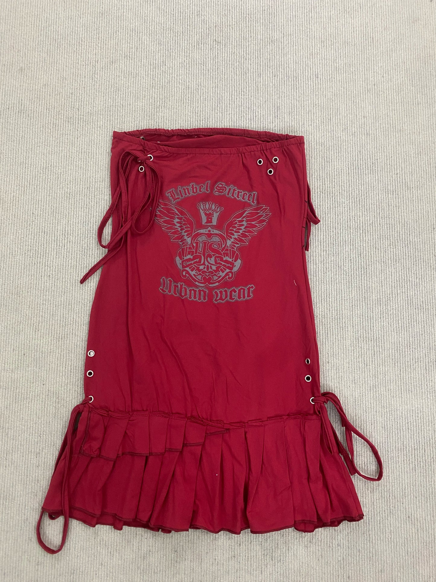 Women's Gothic Lace-Up Pleated Mini Dress