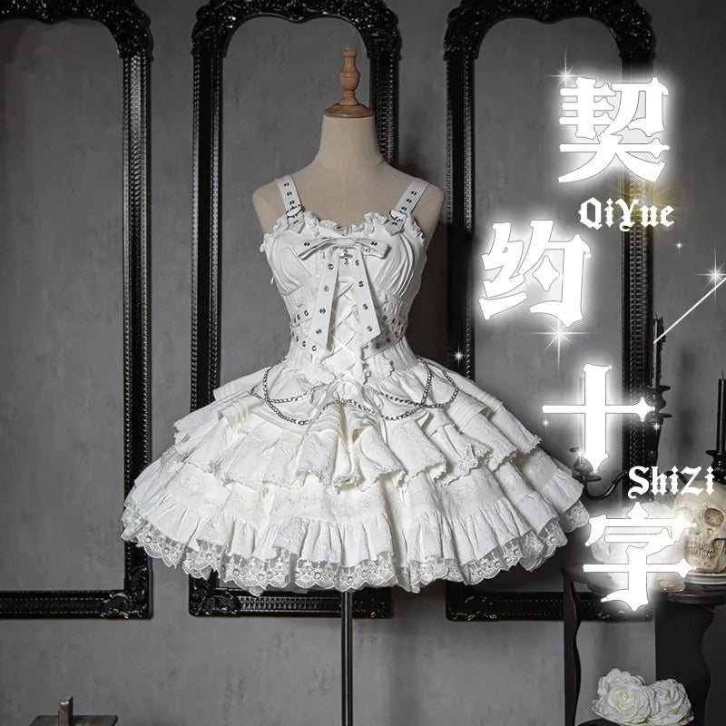 Women's Harajuku Gothic Chain JSK Dress