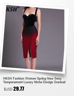 HKSH Spring New Women Tide Dark Sports T-shirt Turtleneck Long Sleeve Slim Fit High Elastic Ins Y2K Patchwork Splice Tees HK5067
