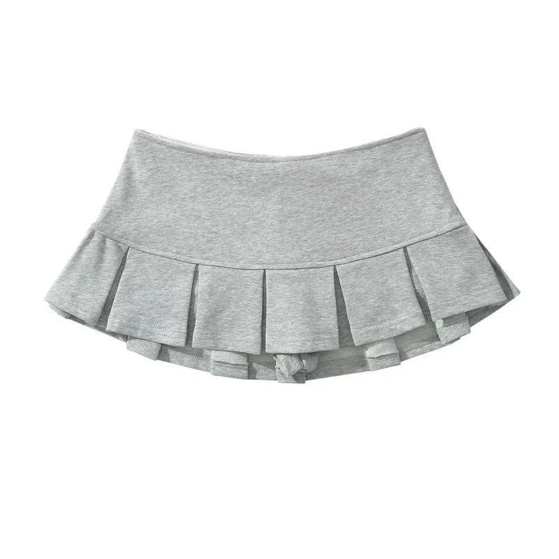 Women's Y2K Low-Rise Pleated Skort