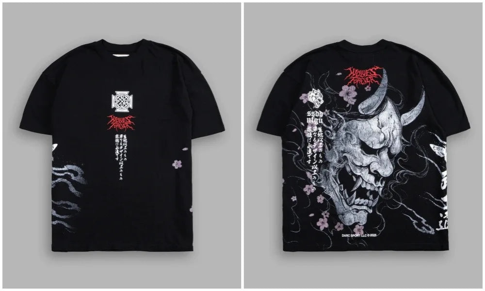 Men's Oversized Martial Arts Graphic Workout T-Shirt