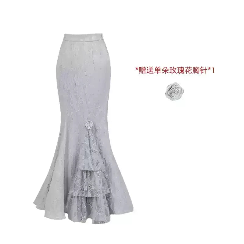 Women's Gothic Camisole Fishtail Skirt Set