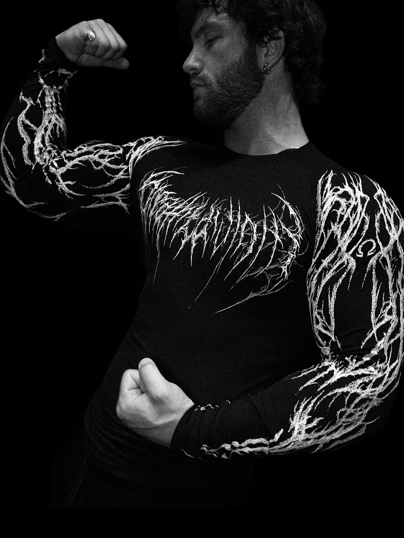 Tight Fitting Long Sleeved T-shirt S-2XL High Elasticity Muscle Fitness Shirt Quick Drying Moisture Wicking And Sweat Wicking
