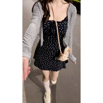 Women's Floral Strappy Bodycon Mini Dress
