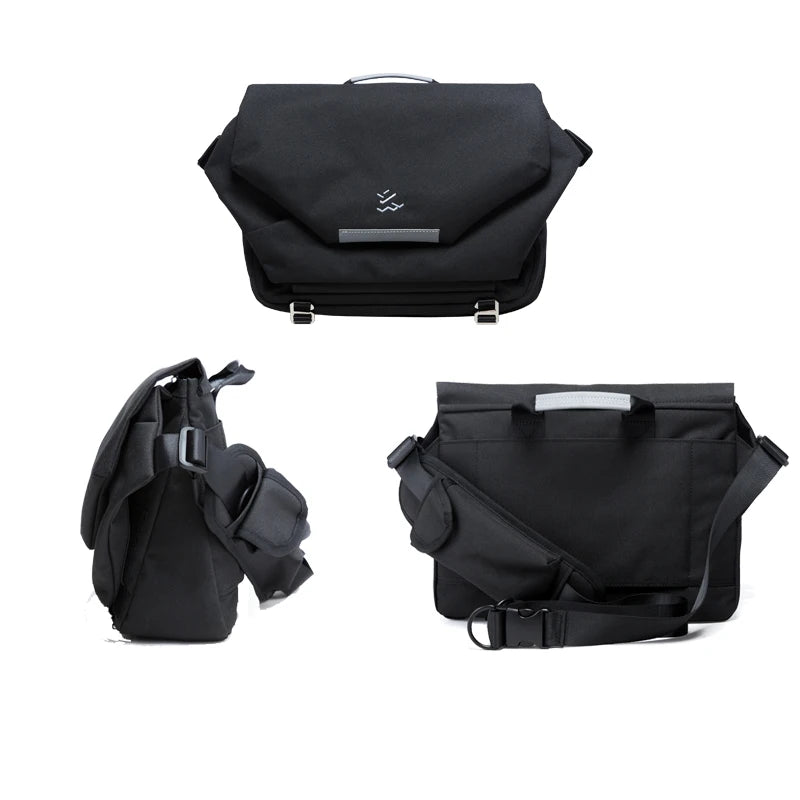 MOYYI Design Large Laptop Messenger Bag for Men Waterproof Travel Crossbody Shoulder Bag Reflective Cycling College School Bag