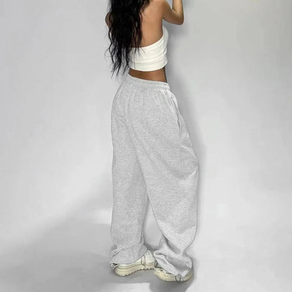 Women's Sausage Dog Embroidered Fashion Loose Trousers 2026 Summer New High Street Casual Pants Comfortable Straight Sweatpants