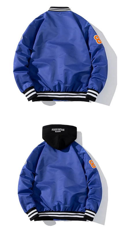 Hip Hop Baseball Jacket Men Women Embroidery Jacket Letter Streetwear Jacket Fashion Vintage Windbreaker Couples Spring Autumn