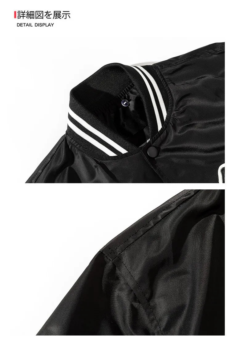 Hip Hop Baseball Jacket Men Women Embroidery Jacket Letter Streetwear Jacket Fashion Vintage Windbreaker Couples Spring Autumn