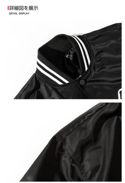 Hip Hop Baseball Jacket Men Women Embroidery Jacket Letter Streetwear Jacket Fashion Vintage Windbreaker Couples Spring Autumn