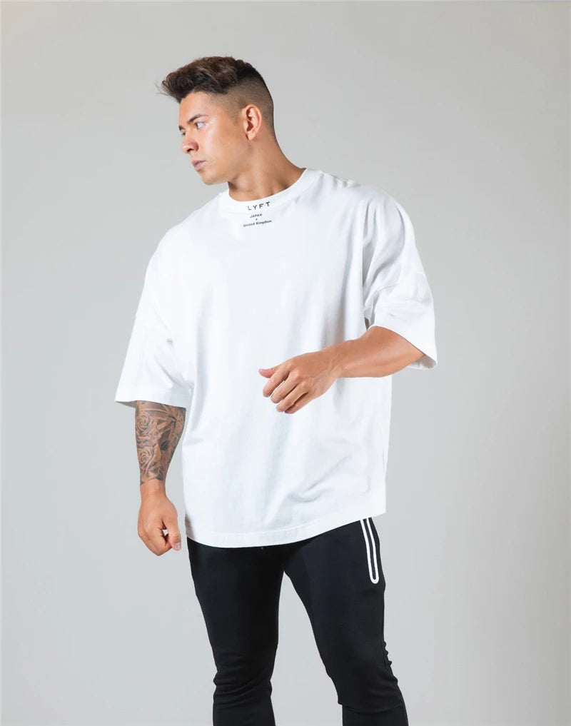 Apex Ritual – 日本とイギリスのコットンジムランニングTシャツ – 半袖ワークアウトトレーニングTシャツ