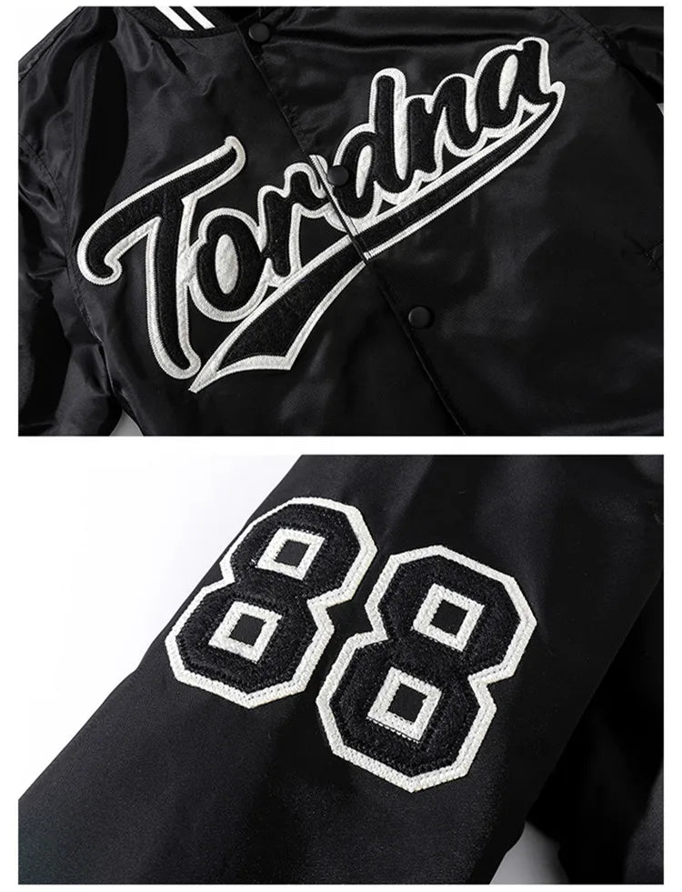 Hip Hop Baseball Jacket Men Women Embroidery Jacket Letter Streetwear Jacket Fashion Vintage Windbreaker Couples Spring Autumn