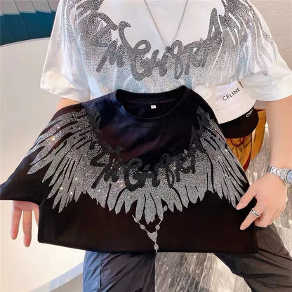 Apex Ritual – Wings & Drills Print Cotton T-Shirt – Men's Novelty Casual Tee