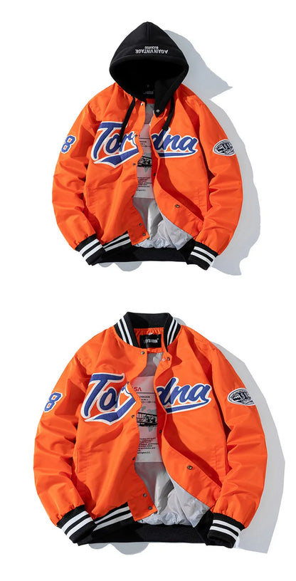 Hip Hop Baseball Jacket Men Women Embroidery Jacket Letter Streetwear Jacket Fashion Vintage Windbreaker Couples Spring Autumn