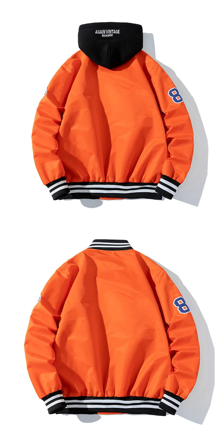 Hip Hop Baseball Jacket Men Women Embroidery Jacket Letter Streetwear Jacket Fashion Vintage Windbreaker Couples Spring Autumn