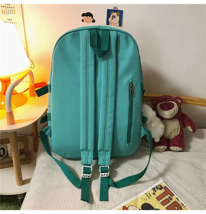 Waterproof Nylon Women Backpack Multi-Pocket Student Rucksack Female Travel Bag Book Schoolbag For Teenage Girl Boys Satchel