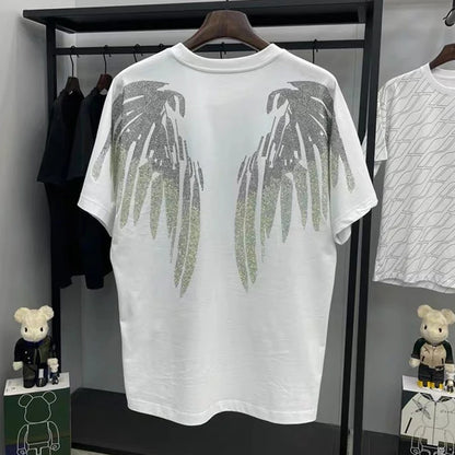 Apex Ritual – Wings & Drills Print Cotton T-Shirt – Men's Novelty Casual Tee