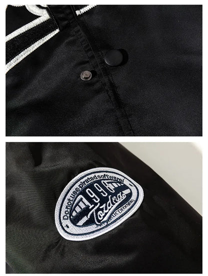 Hip Hop Baseball Jacket Men Women Embroidery Jacket Letter Streetwear Jacket Fashion Vintage Windbreaker Couples Spring Autumn