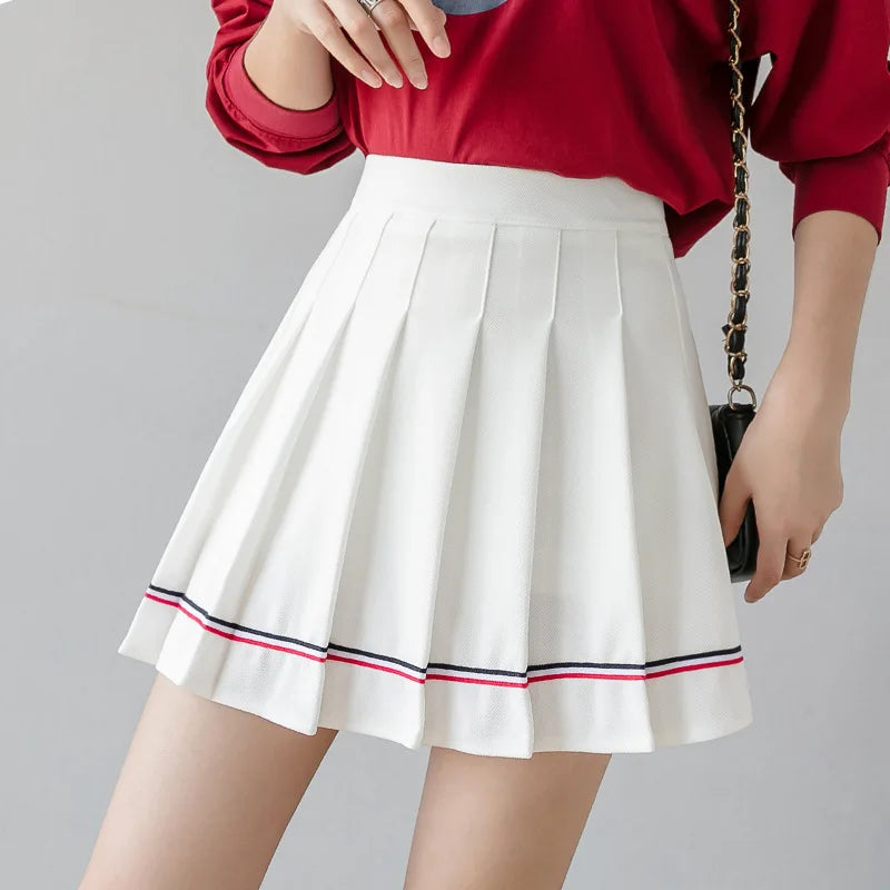 Women's Black Gothic Pleated Mini Skirt