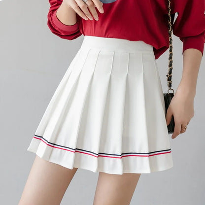 Women's Black Gothic Pleated Mini Skirt