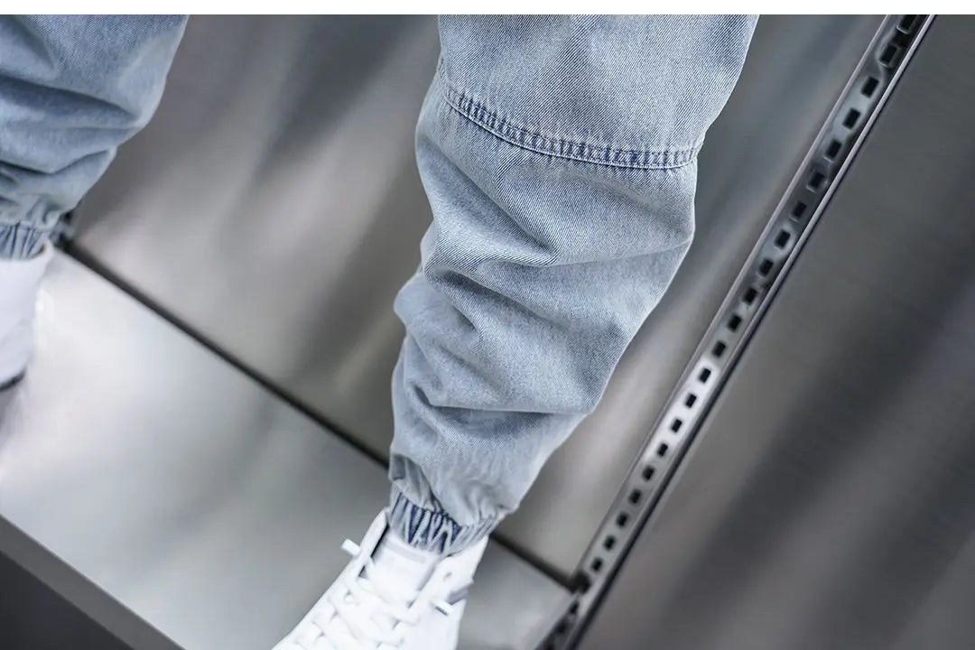 Fashionable Street Jeans Cool Zipper Harem Jeans High Quality Luxury Brand Men Clothing