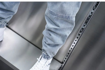 Fashionable Street Jeans Cool Zipper Harem Jeans High Quality Luxury Brand Men Clothing