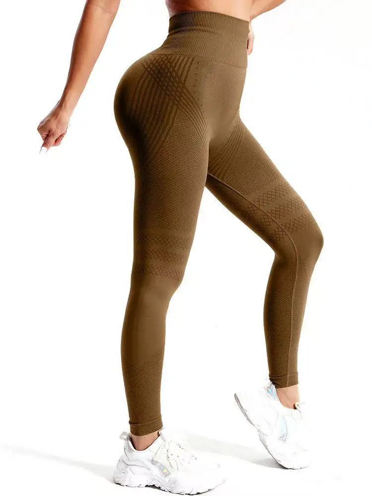 Apex Ritual – Women's High-Waist Textured Leggings – Tummy-Control Training Tights
