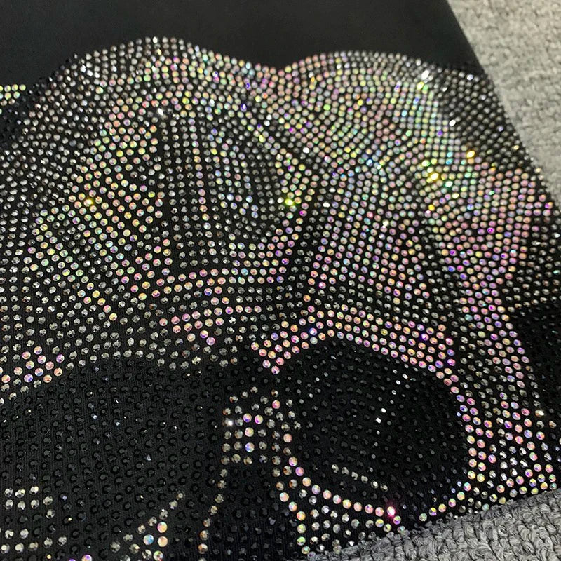 Men's suit, sports shirt, sports pants, two-piece set, fashionable letter, hot fashion skull rhinestones, hooded sportswear, men