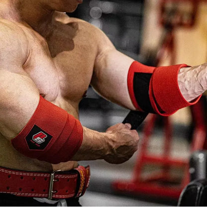 Weightlifting Elbow Wraps Elastic Elbow Support & Compression for Powerlifting Fitness Cross Training Gym Workout Elbow Straps