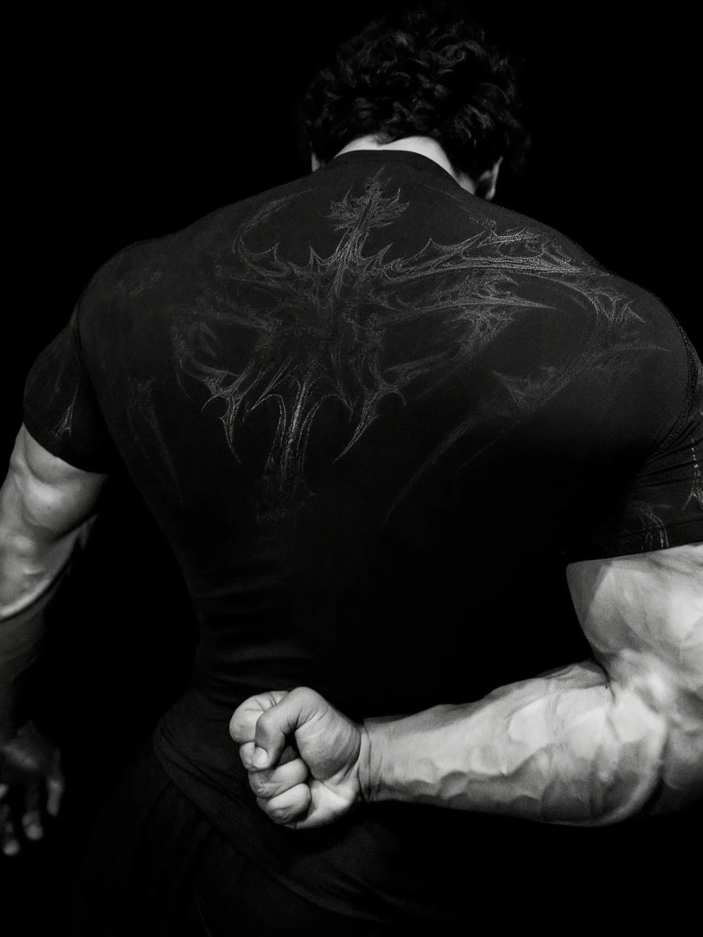 Gothic Battle Axe Short Sleeved Men's Quick Drying Stretch Fitness Suit For Summer Sports With Tight Compression Cuffs T-shirt