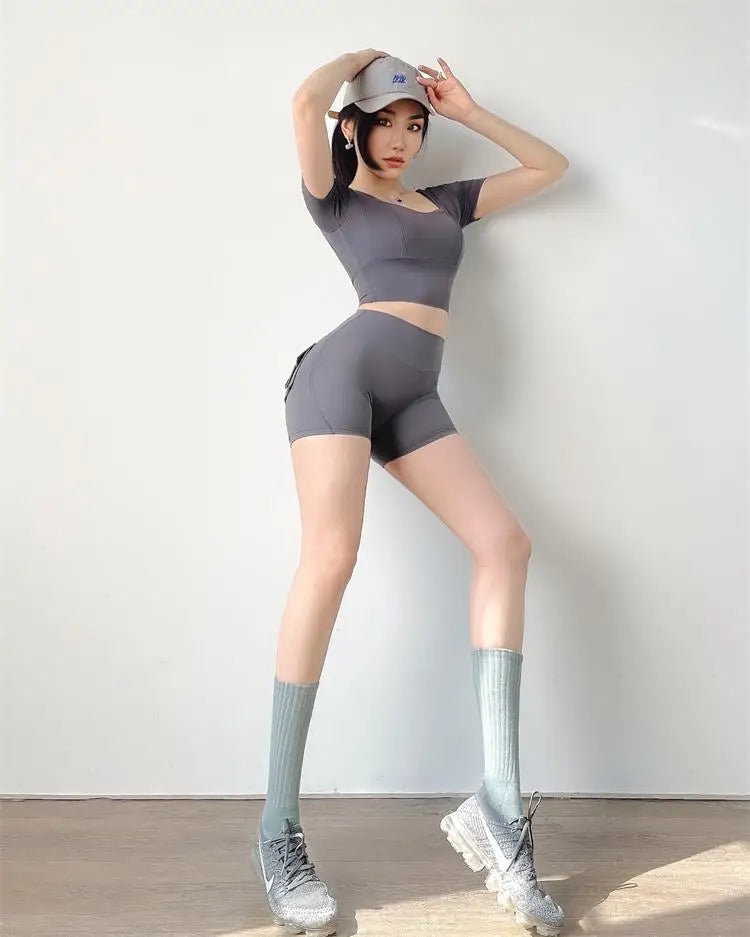 Women's Workout Slim Fit High-Waist Shorts