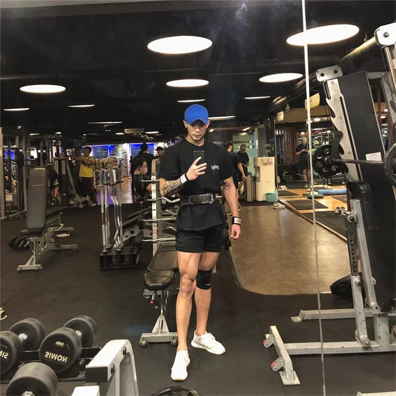 Apex Ritual – メンズオーバーサイズスポーツTシャツ – 丸首コットンサマートレーニングランニングティー