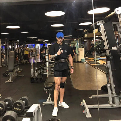 Apex Ritual – メンズオーバーサイズスポーツTシャツ – 丸首コットンサマートレーニングランニングティー