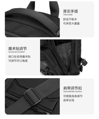 Ozuko Belly Bags Men's Chest Bag Outdoor Tactical One Shoulder Crossbody Bag High Capacity Waterproof Sports Bag For Man