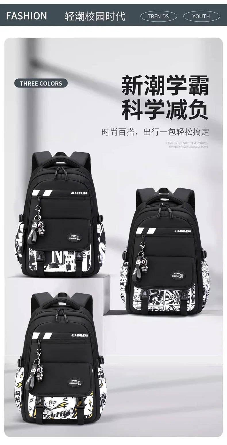 NEW Children School Bags Teenage Boys Kids Backpack Middle High School Students School Backpacks Outdoor Travel Book Bag Mochila