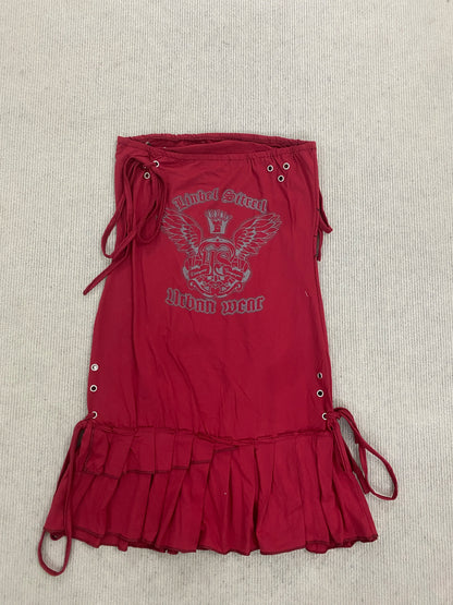 Women's Gothic Lace-Up Pleated Mini Dress