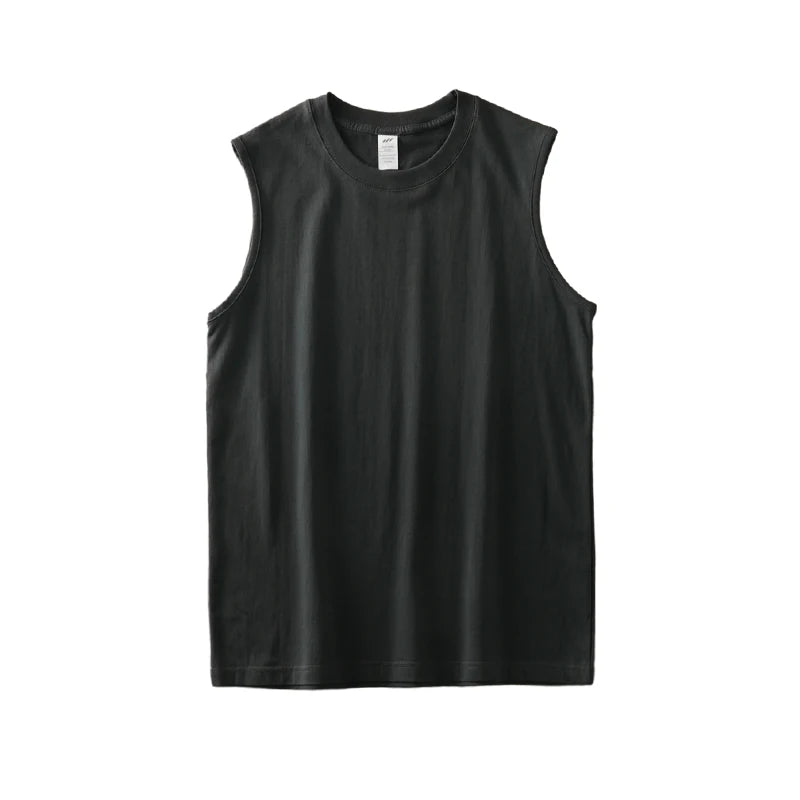 Dukeen 250G Heavyweight Men's Tank Tops 2024 New Summer Pure Cotton Sleeveless Shirt Man Sports Casual Basketball Vest