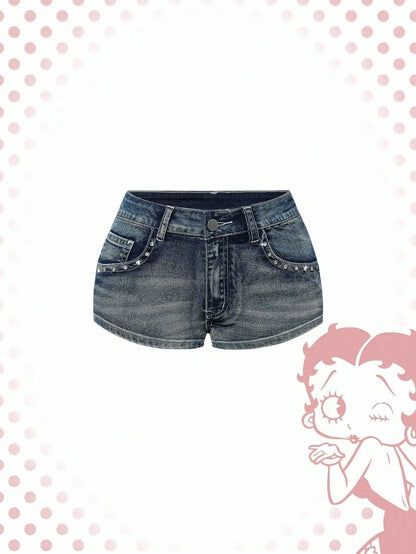 Women's Y2K High-Waist Denim Shorts