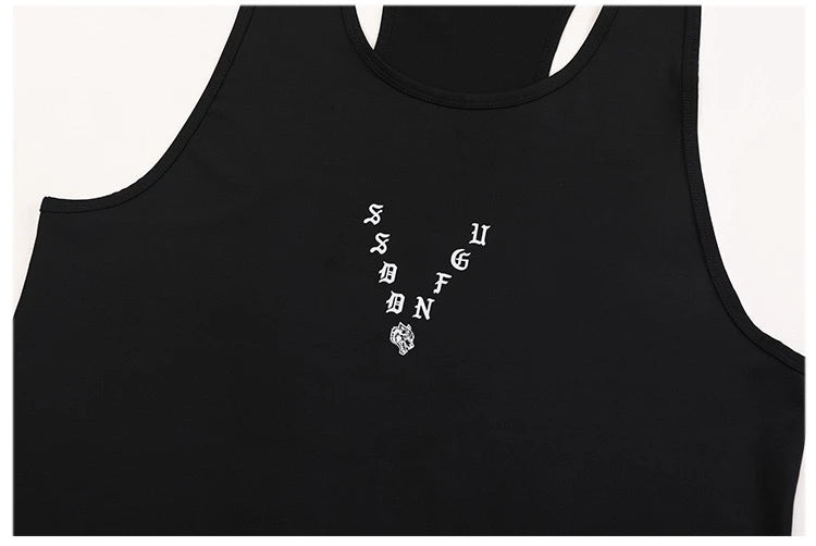 Men's Wolf Graphic Breathable Bodybuilding Tank Top