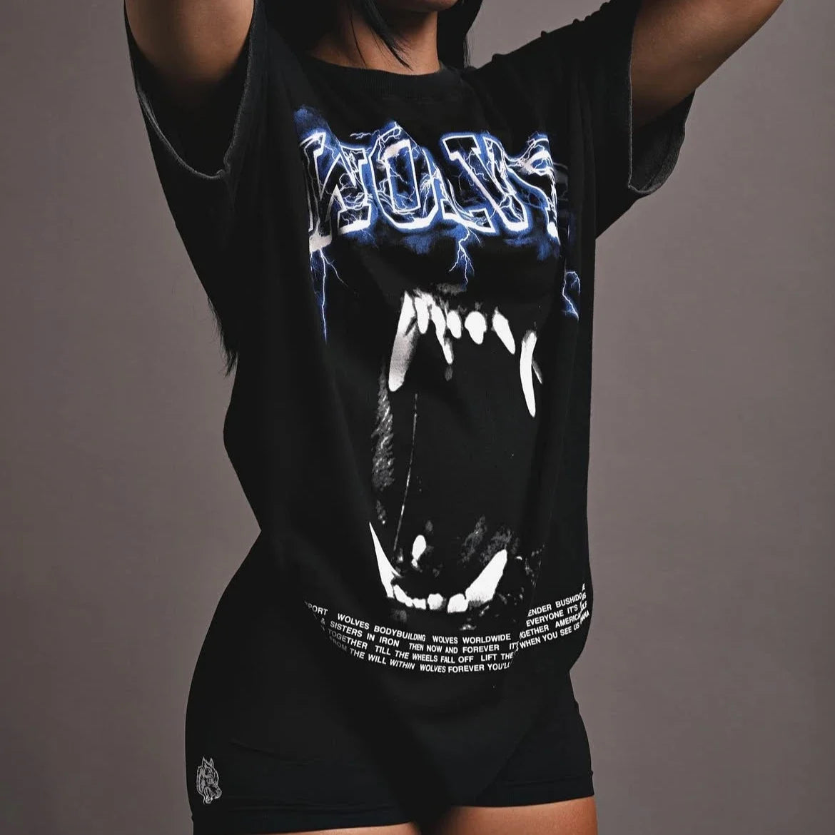 Women's Wolf Graphic Cotton Training T-Shirt