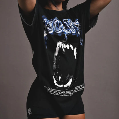 Women's Wolf Graphic Cotton Training T-Shirt