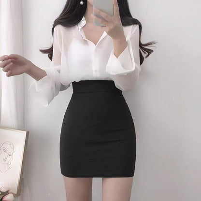 Skirts Women 2025 Tight Sexy Office Wear Elasticity Hip Wrap Chic and Elegant Woman Skirt Korean Style Fashion High Waist Summer