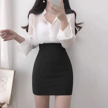 Skirts Women 2025 Tight Sexy Office Wear Elasticity Hip Wrap Chic and Elegant Woman Skirt Korean Style Fashion High Waist Summer