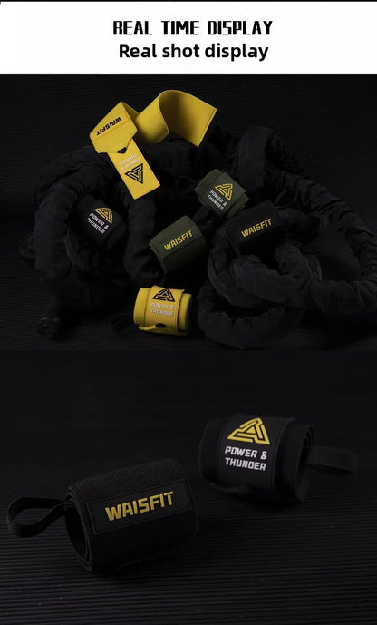 1Pair Premium Wrist Band Wrist Support Brace Strap Extra Strength Weightlifting Wrist Wrap Bandage for Fitness Gym Training Gift
