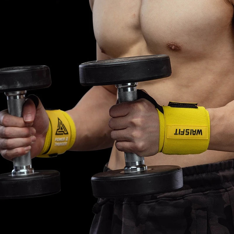 1Pair Premium Wrist Band Wrist Support Brace Strap Extra Strength Weightlifting Wrist Wrap Bandage for Fitness Gym Training Gift