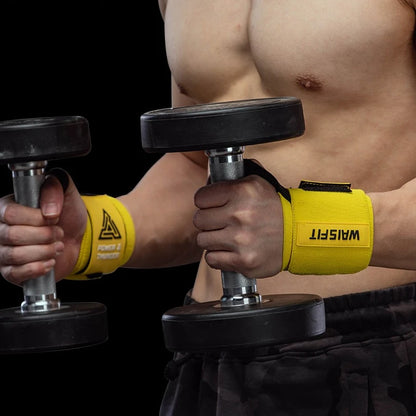 1Pair Premium Wrist Band Wrist Support Brace Strap Extra Strength Weightlifting Wrist Wrap Bandage for Fitness Gym Training Gift