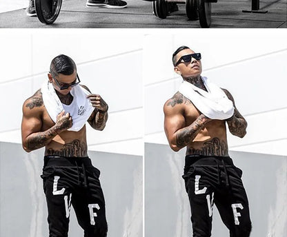 Men's Cotton Tank Top Gym Fitness Bodybuilding Sleeveless Singlet Workout Vest Summer Casual Basketball Shirt Male Sports Tops
