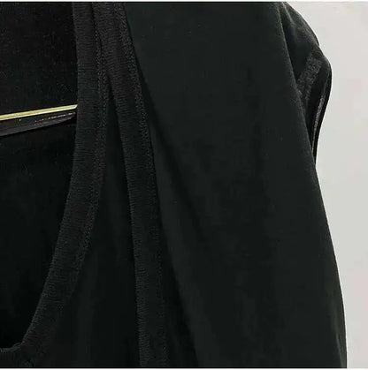 HKSH Summer Spring New Men's Tide Dark Sexy Double Layered V-neck Solid Sleeveless Tees Fashion Knit Tank Tops Chic Vest HK1399