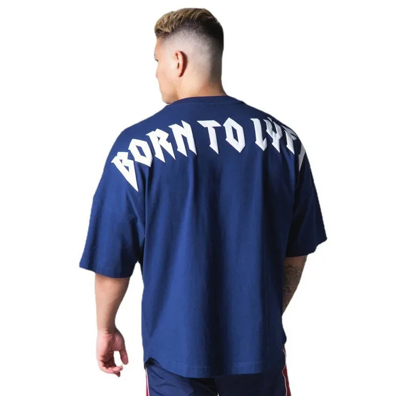 Apex Ritual – メンズ ゆったりフィット サマー スポーツ Tシャツ – フィットネス バスケットボール 半袖 韓国スタイル