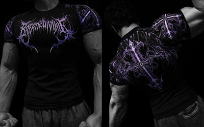 Breathedivinity Quick-dry Short-Sleeved Fitness Training Elastic Tight-Fitting Clothing Cycling Compression Fitness T-shirt