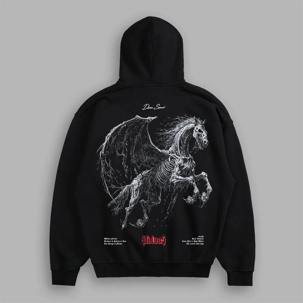 Men's Fleece-Lined Oversized Graphic Sweatshirt